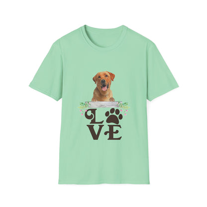 LOVE Yellow Lab Unisex Softstyle T-Shirt