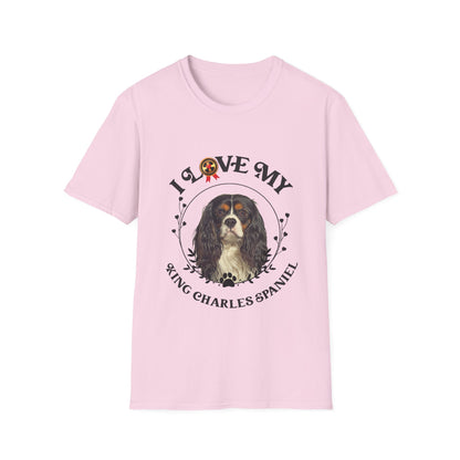 I Love My King Charles Spaniel Unisex Softstyle T-Shirt