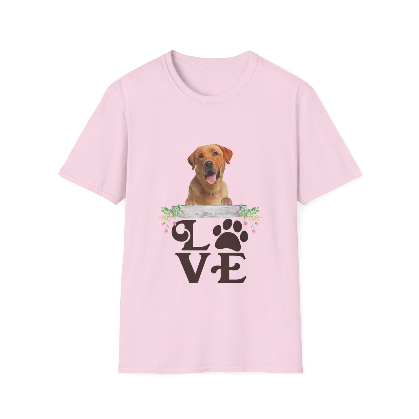 LOVE Yellow Lab Unisex Softstyle T-Shirt