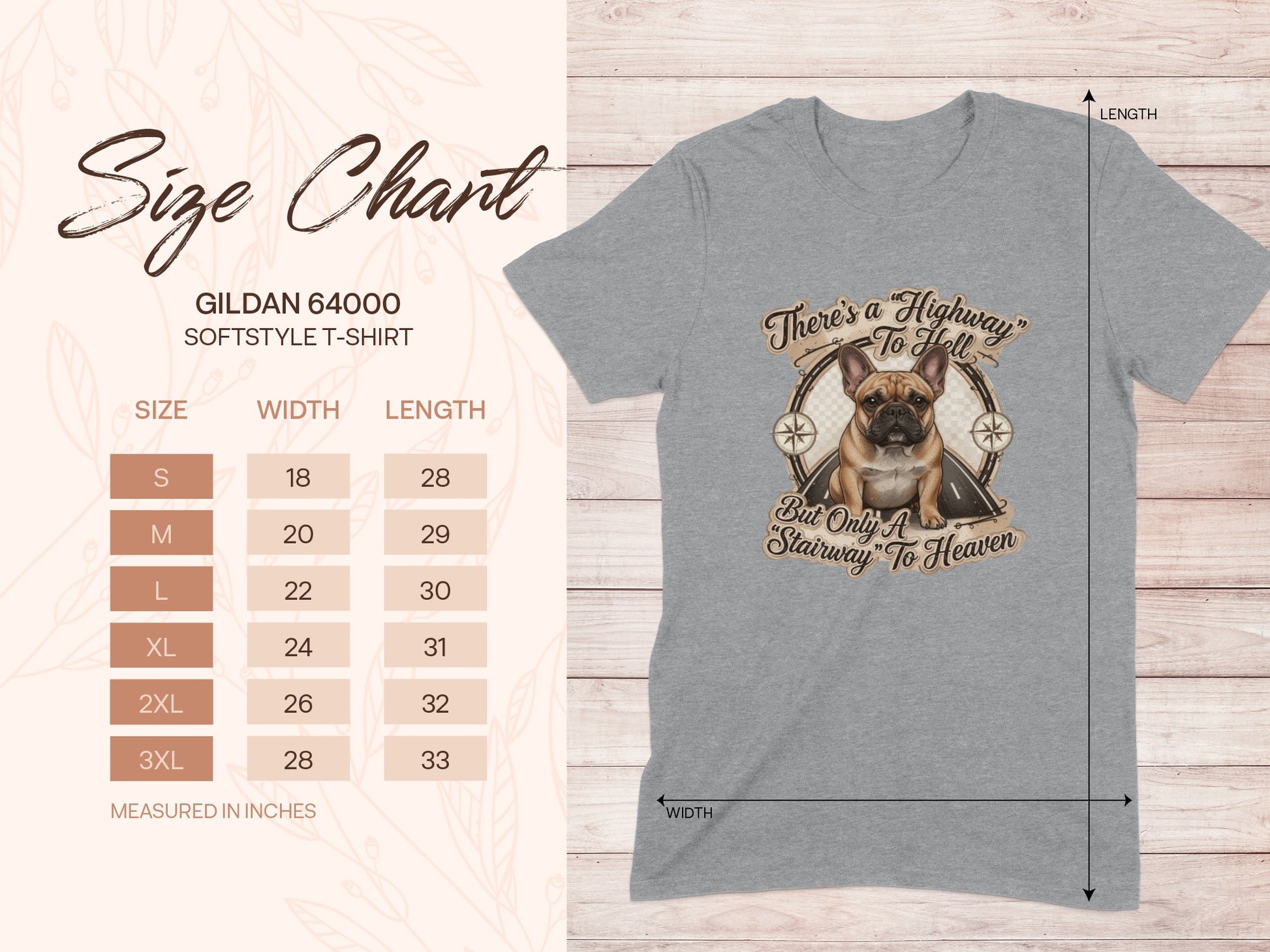 Pug Highway to Hell Stairway to Heaven T-Shirt