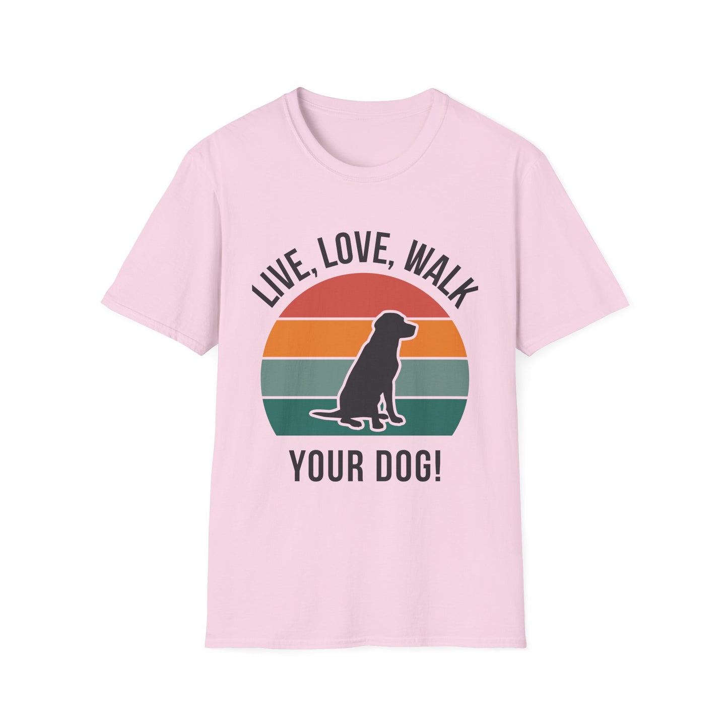 Live, Love, Walk Your Dog Unisex Softstyle T-Shirt