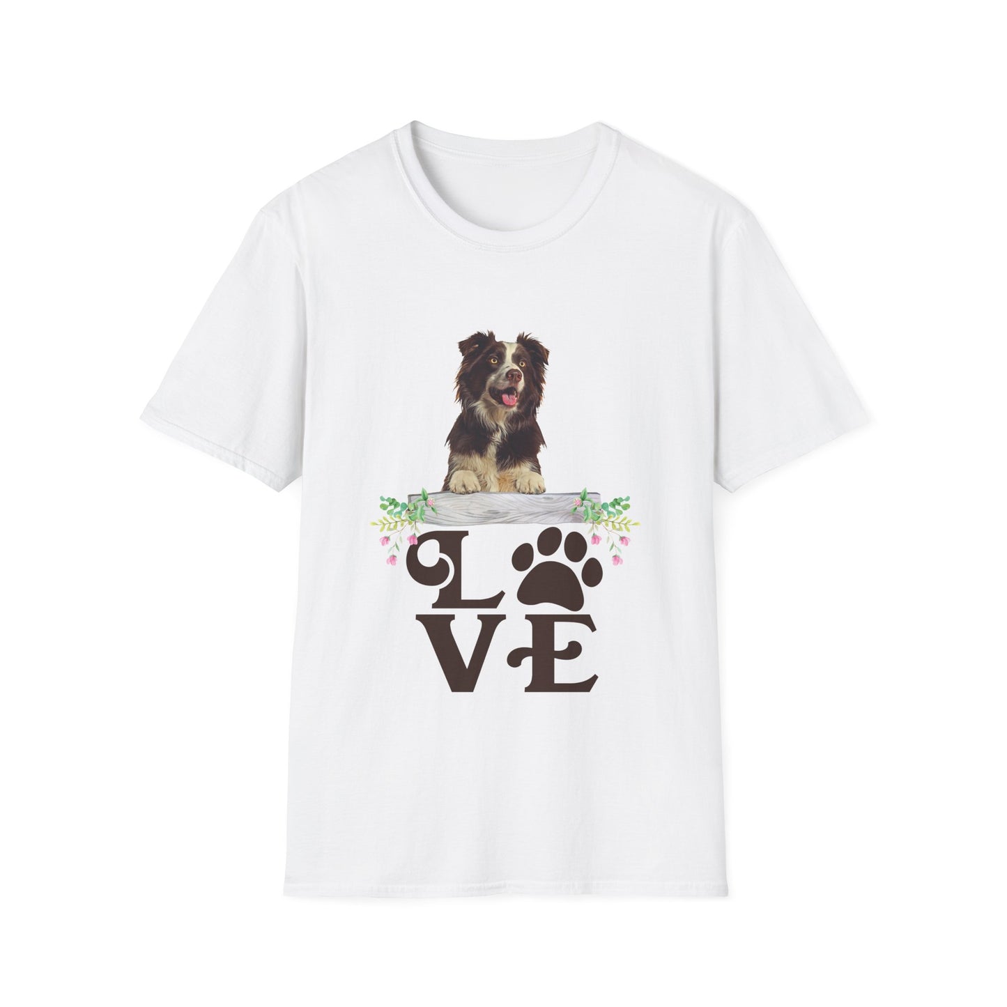 LOVE Border Collie Unisex Softstyle T-Shirt