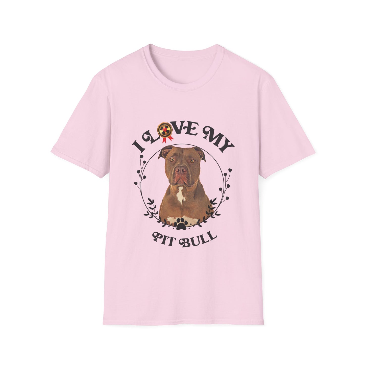 I Love My Pit Bull Unisex Softstyle T-Shirt