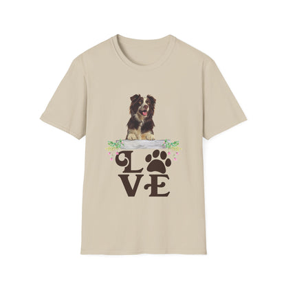 LOVE Border Collie Unisex Softstyle T-Shirt