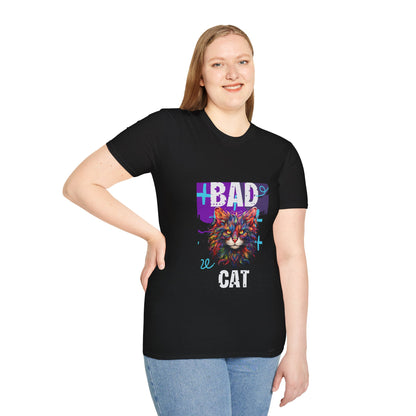 Bad Cat Design Unisex Softstyle T-Shirt