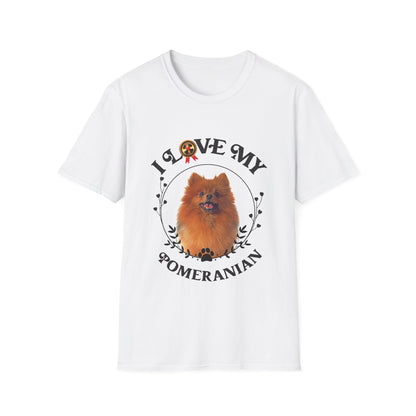 I Love My Pomeranian Unisex Softstyle T-Shirt