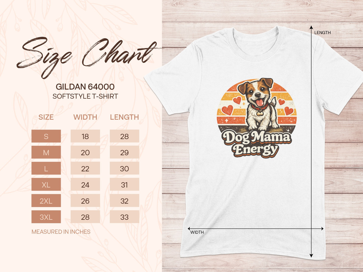 Dog Mama Energy Puppy Hearts Graphic T-Shirt product type