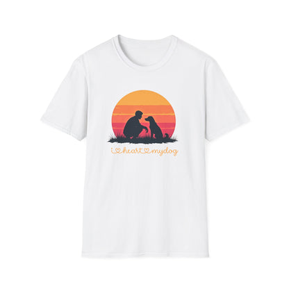 'I Heart My Dog' Phrase, Vintage Dog Lover T-Shirt