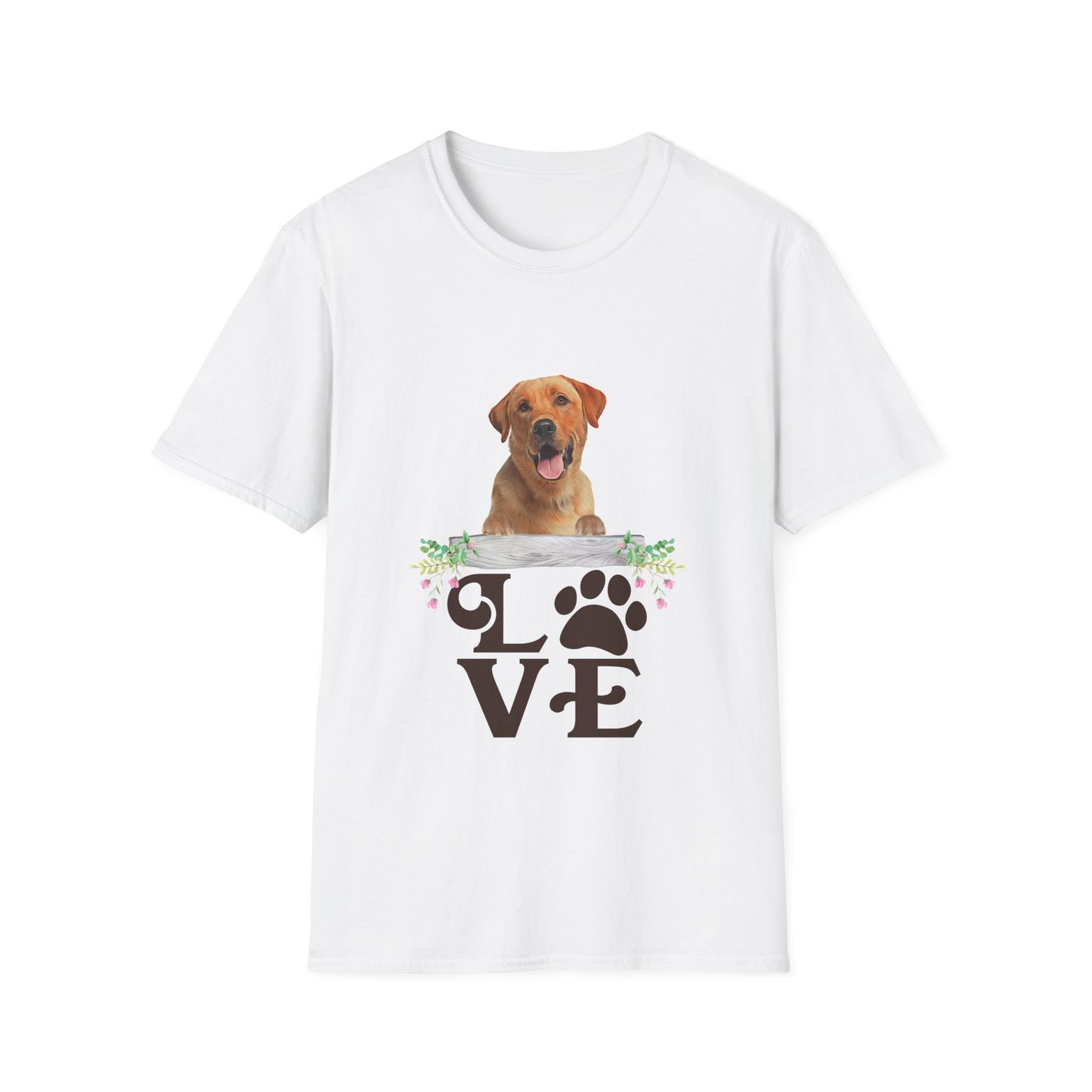 LOVE Yellow Lab Unisex Softstyle T-Shirt