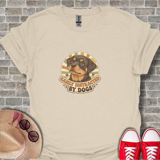Easily Distracted by Dogs Cute Casual Shirt