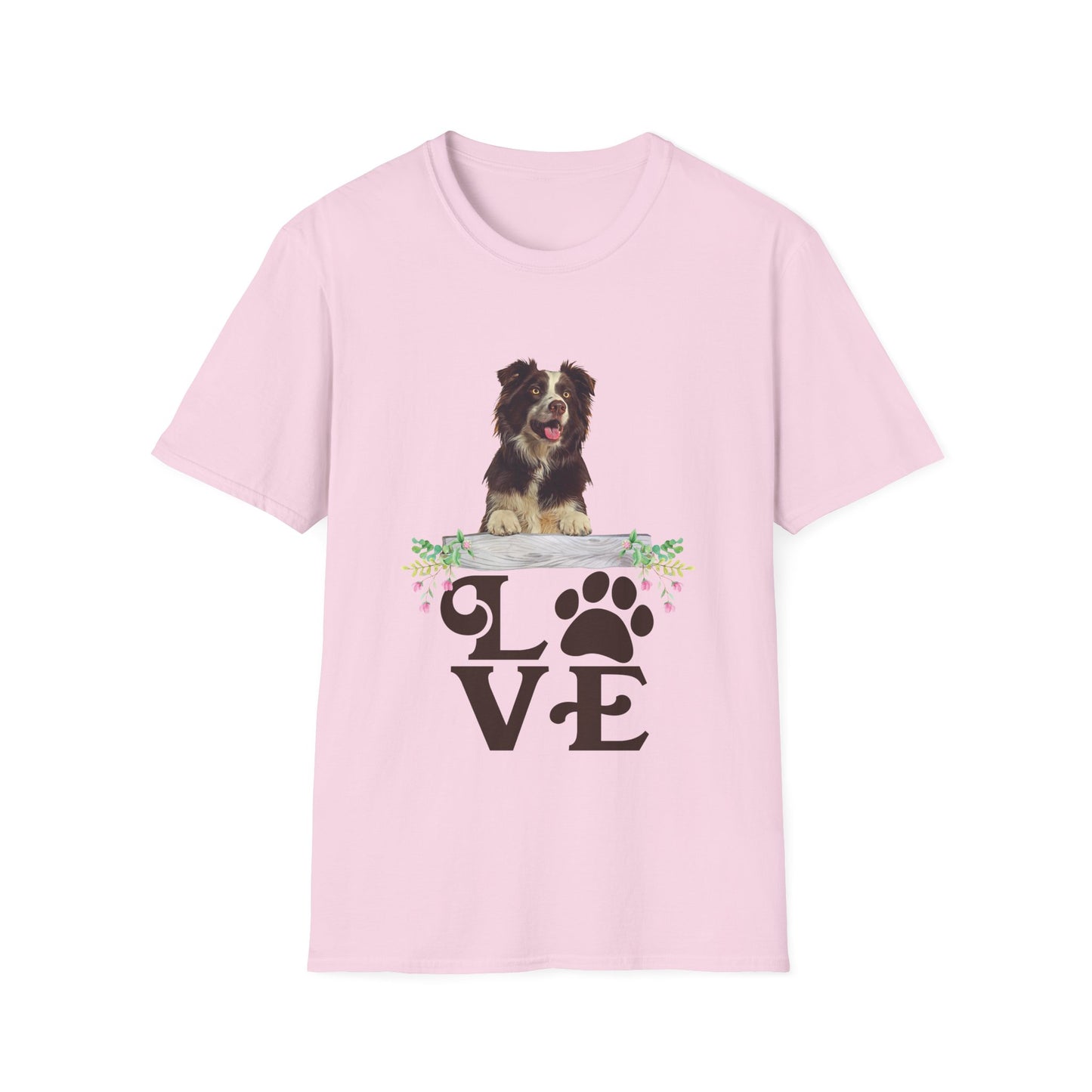 LOVE Border Collie Unisex Softstyle T-Shirt