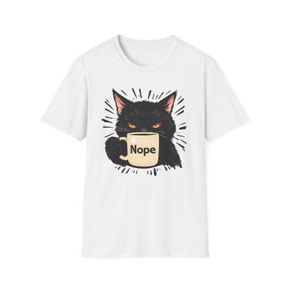 Nope Cat Unisex Softstyle T-Shirt