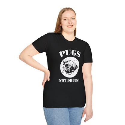 Pugs Not Drugs Unisex Softstyle T-Shirt