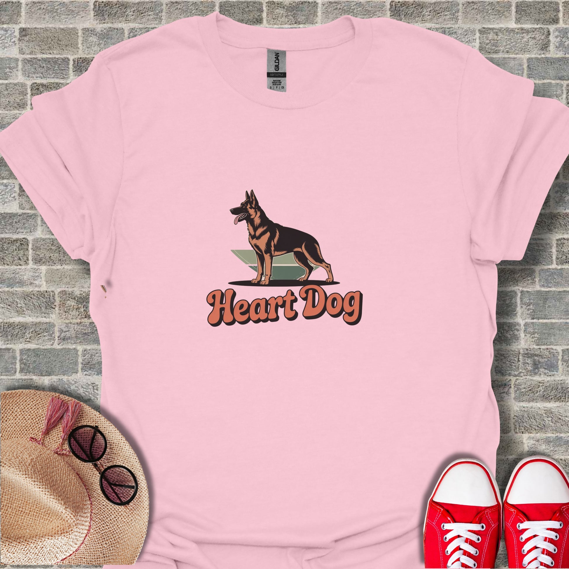Heart Dog Graphic Tee Perfect for Dog Lovers