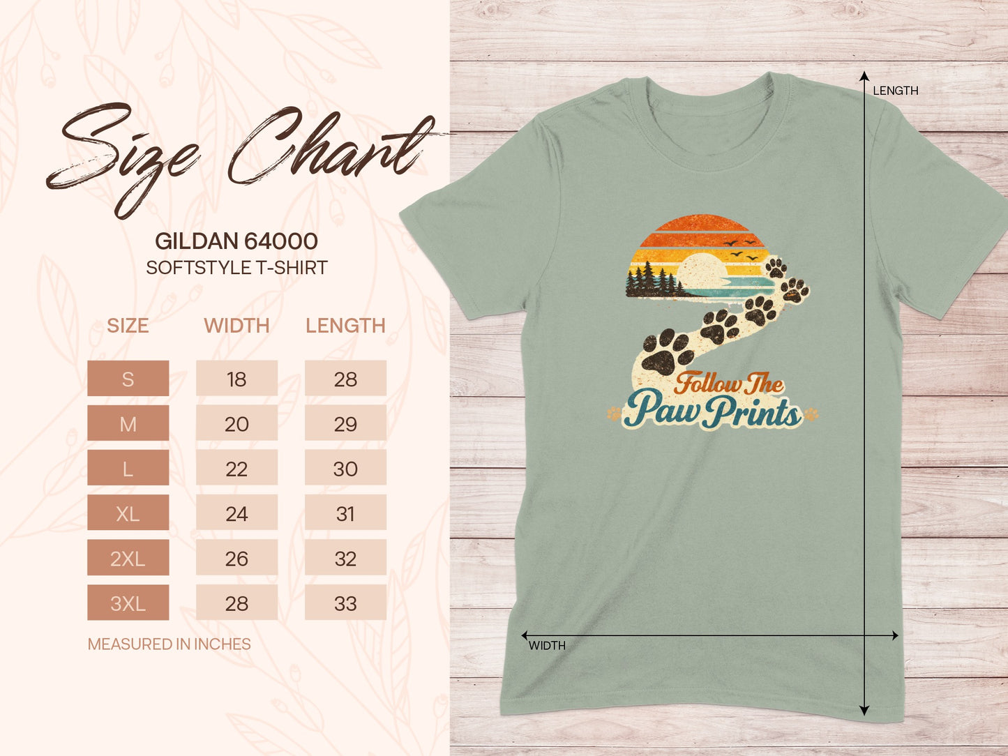 Gildan 64000 Follow The Paw Prints Softstyle Tee product type