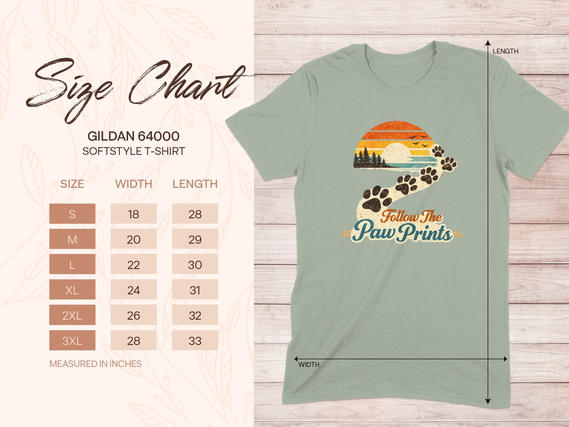 Gildan 64000 Follow The Paw Prints Softstyle Tee product type