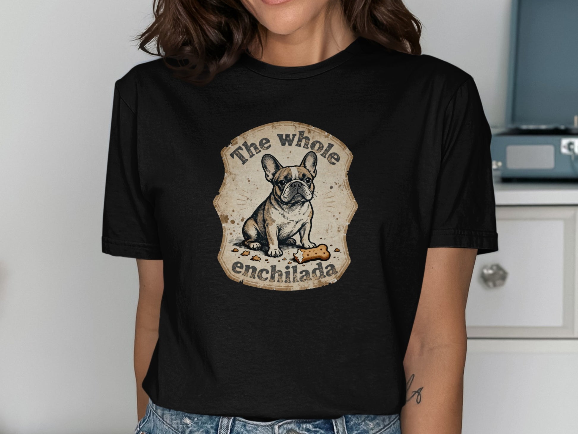 The Whole Enchilada Funny Frenchie Graphic Tee