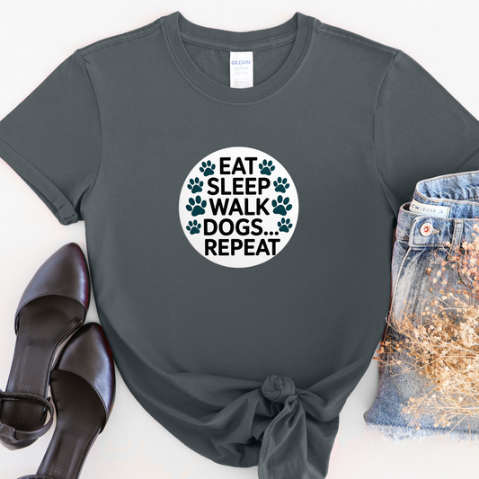 Circular Dog Lover Graphic T-Shirt