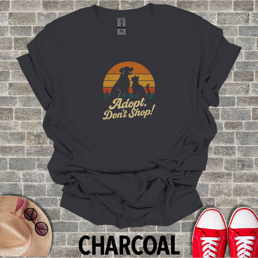 Adopt Don't Shop Animal Rescue Message T-Shirt