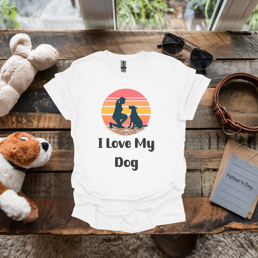 Silhouette T-Shirt - I Love My Dog Graphic Design