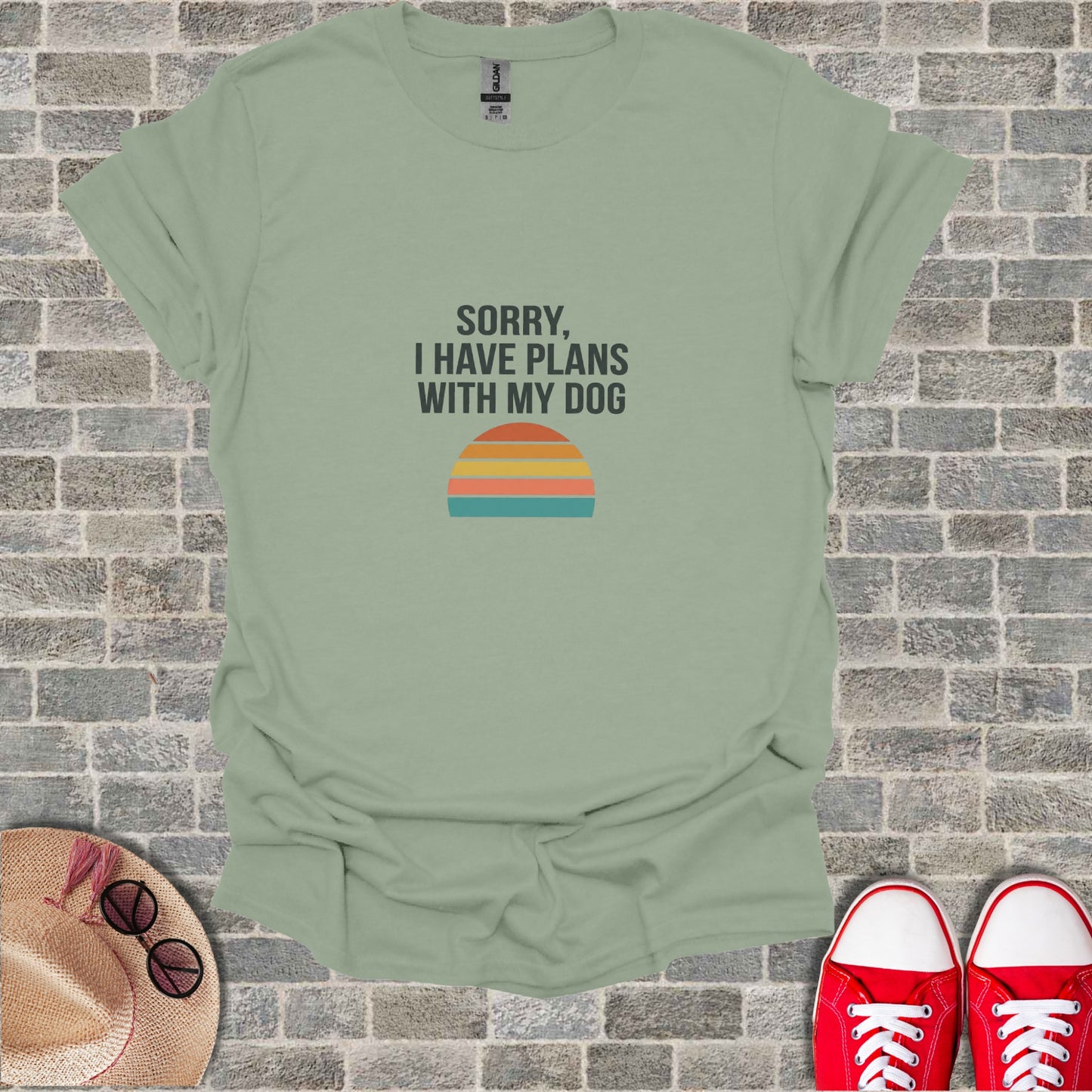 Sorry I Have Plans With My Dog Sunset T-Shirt product type