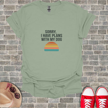 Sorry I Have Plans With My Dog Sunset T-Shirt product type