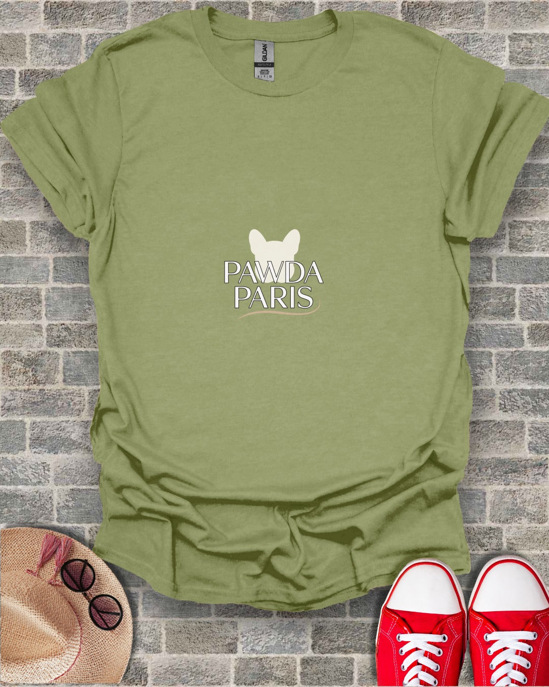 Fashionable Pawda Paris Graphic Tee Shirt