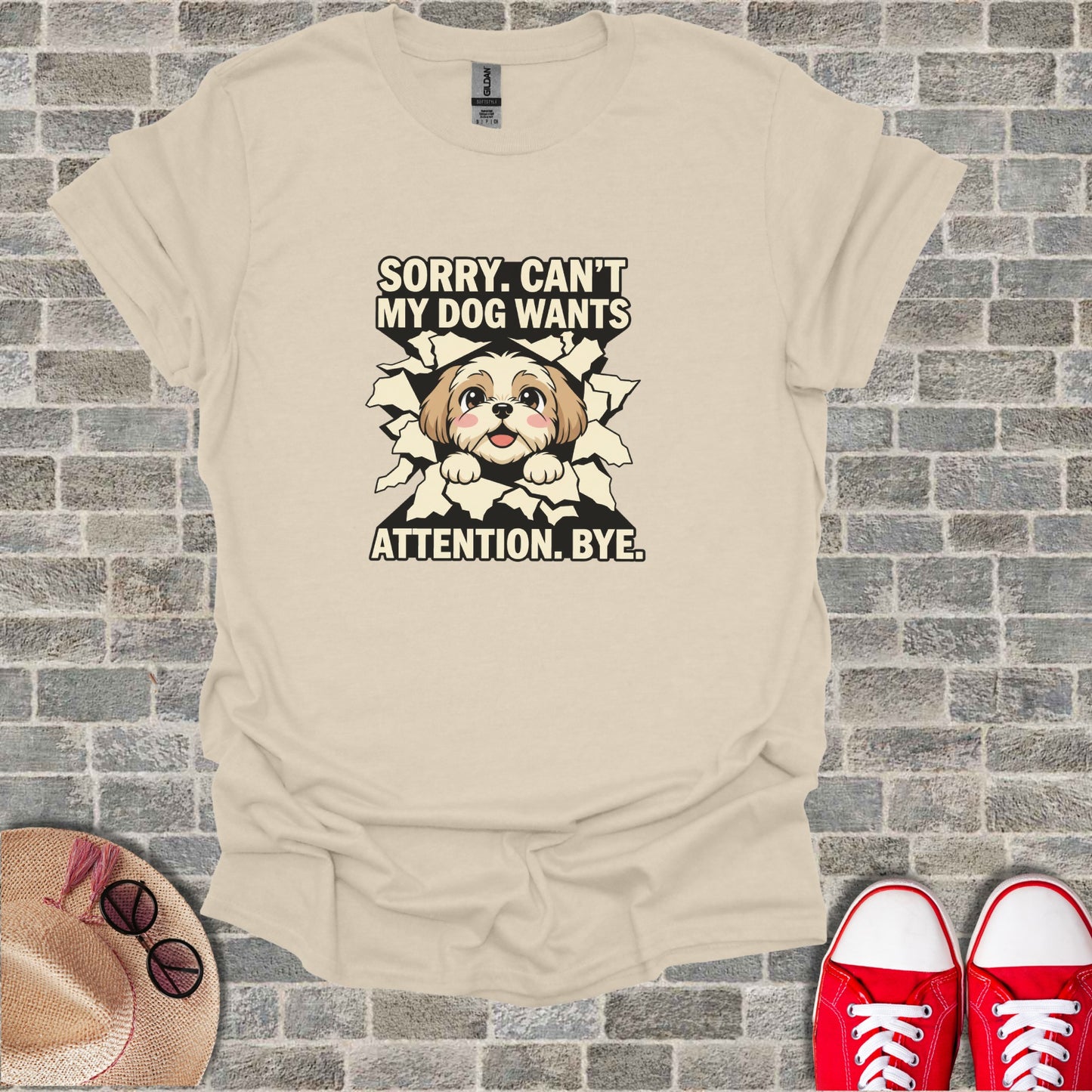 SORRY. CAN'T MY DOG WANTS ATTENTION. BYE. product type