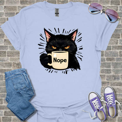 Nope Cat Unisex Softstyle T-Shirt