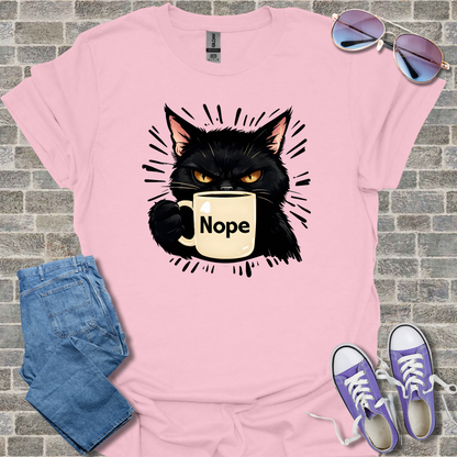 Nope Cat Unisex Softstyle T-Shirt