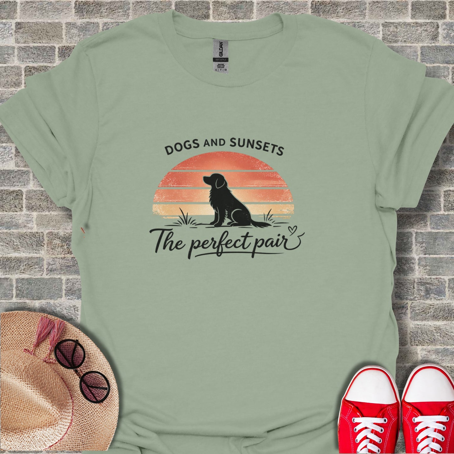 Dogs And Sunsets The Perfect Pair T-Shirt