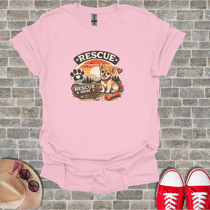 RESCUE MOM Chihuahua Dog Sunset Paw Print Hearts Bone product type
