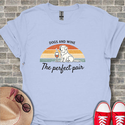 Dogs and Wine The Perfect Pair Graphic Tee