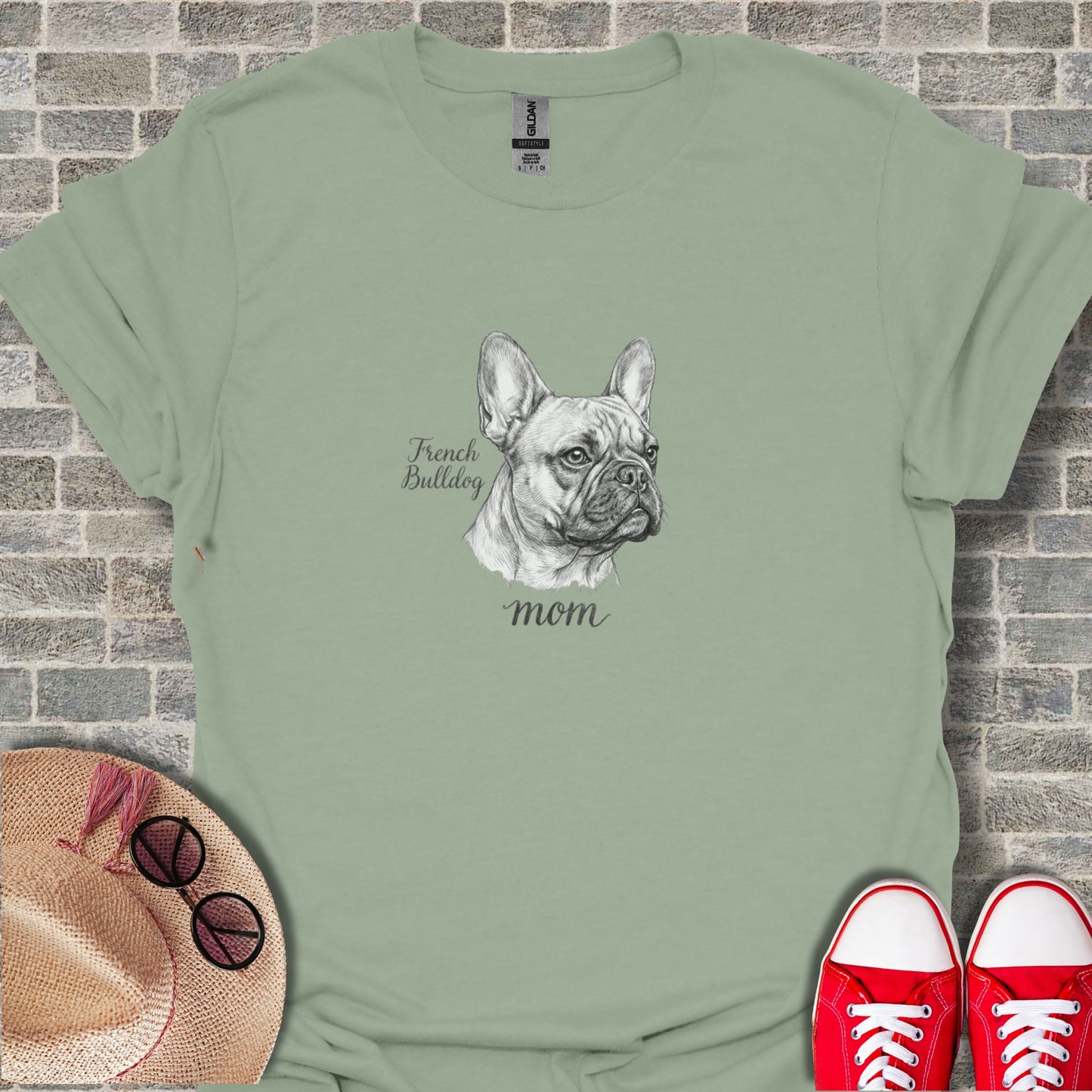 French Bulldog Mom Graphic T-Shirt for Dog Lovers