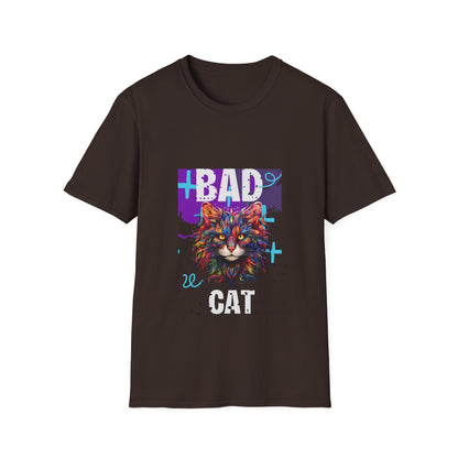 Bad Cat Design Unisex Softstyle T-Shirt