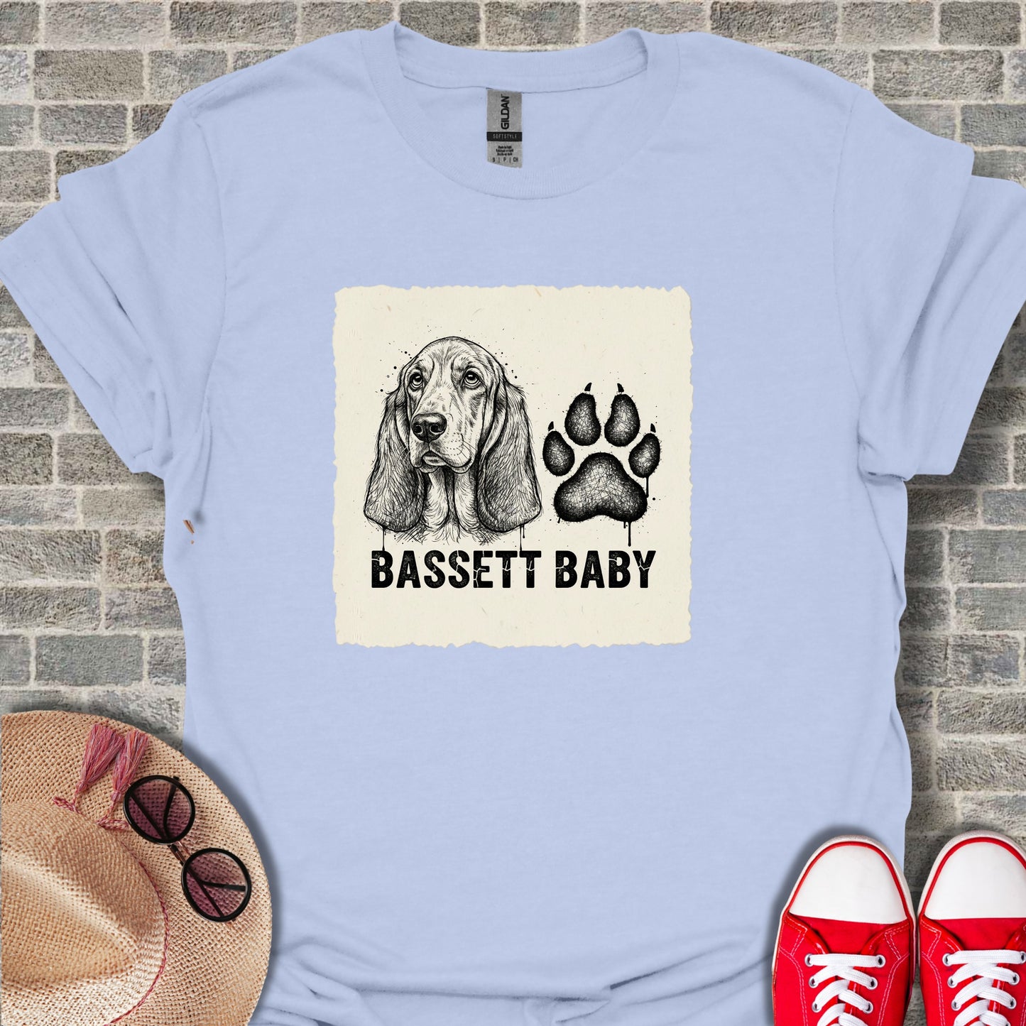 Bassett Baby Dog Graphic Tee Shirt Casual Shirt Product