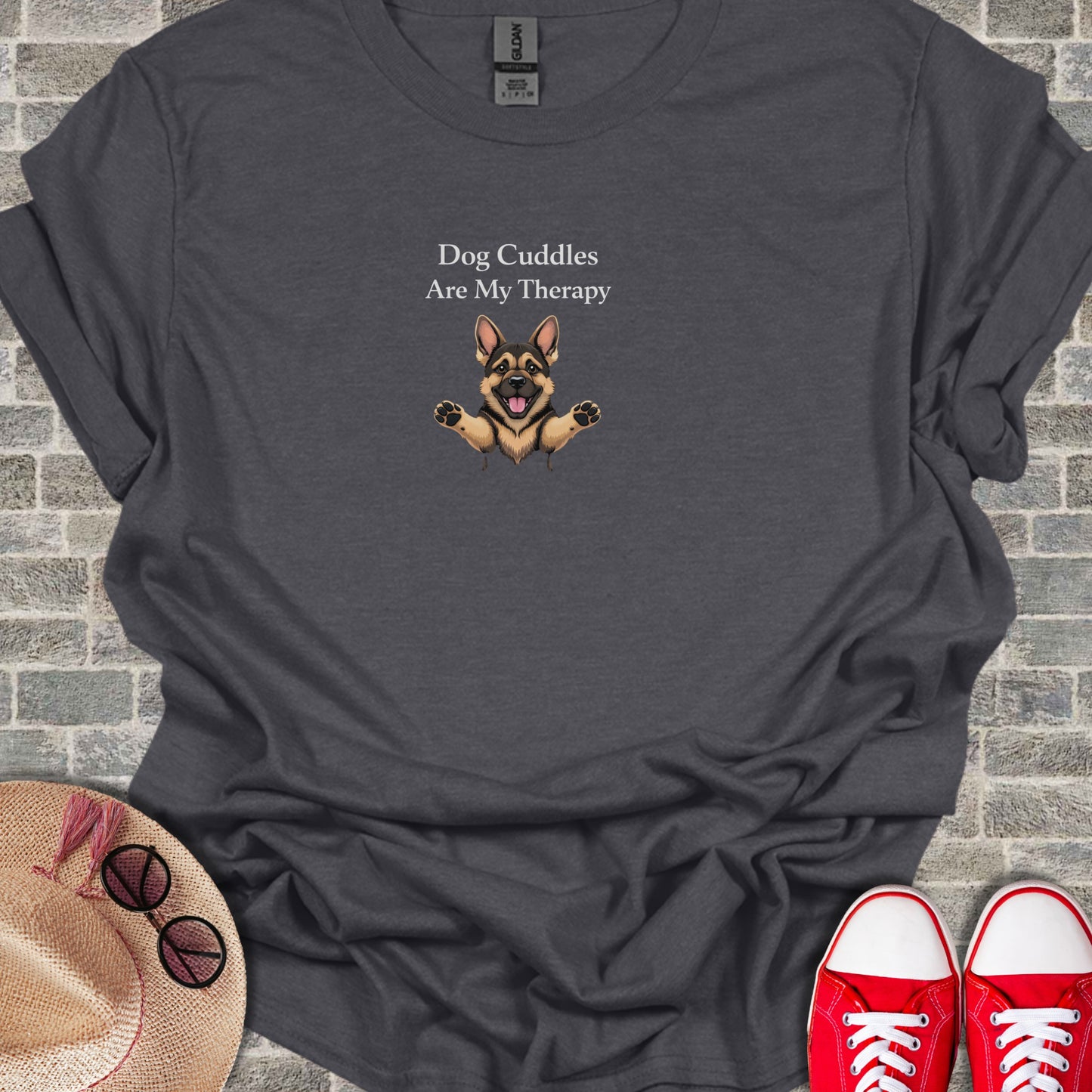 Dog Cuddles Are My Therapy Graphic T-Shirt