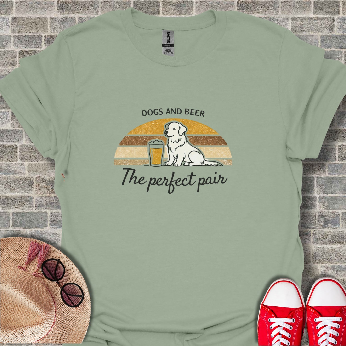 Dogs and Beer The Perfect Pair Graphic Tee