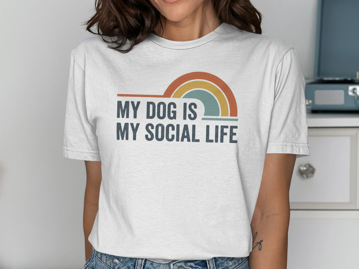 My Dog Is My Social Life T-shirt Graphic Tee