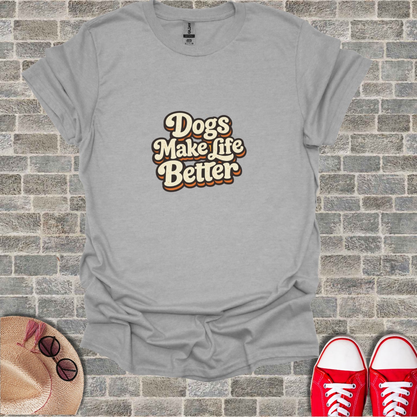 Dogs Make life Better Retro Pet Lover product type