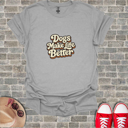 Dogs Make life Better Retro Pet Lover product type