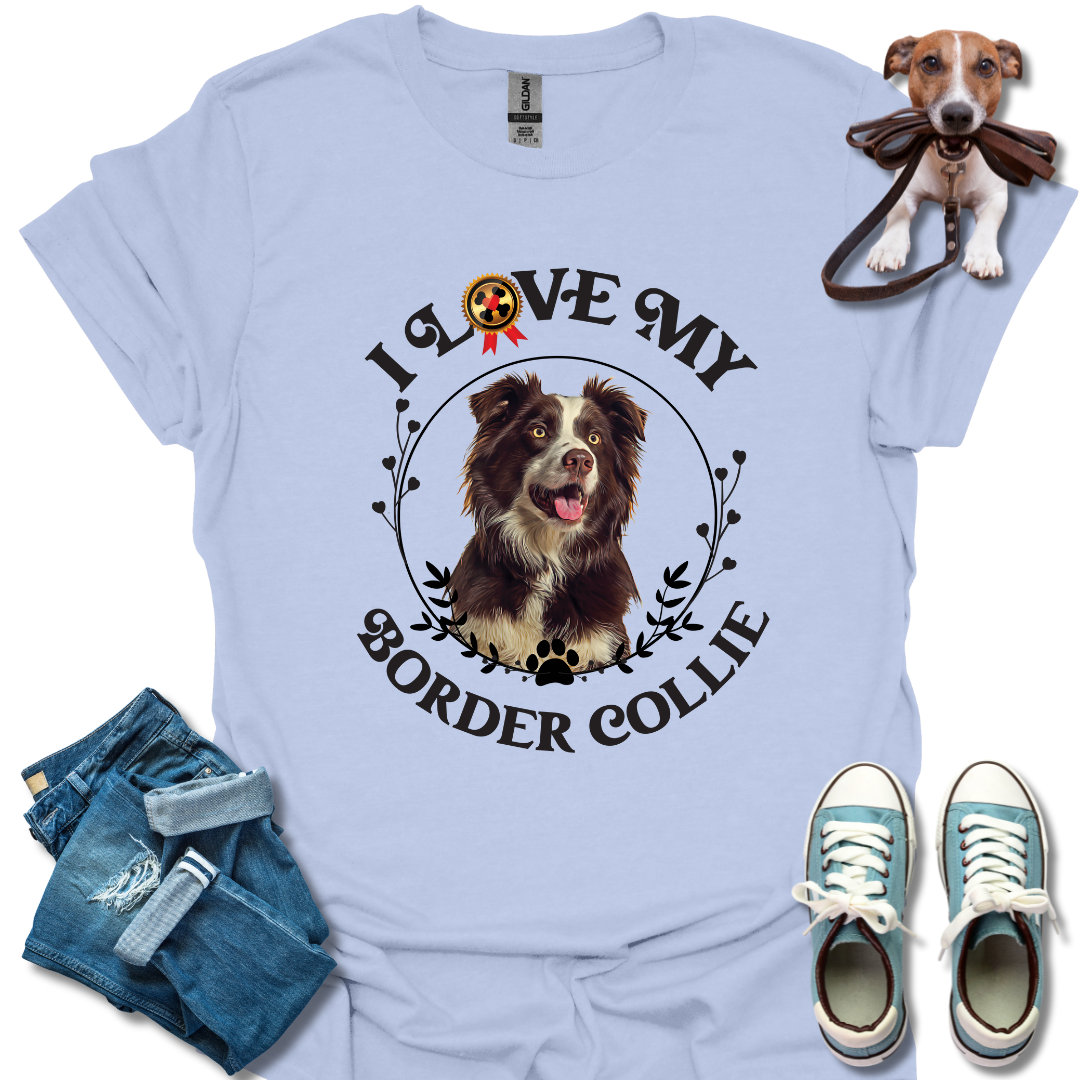 I Love My Border Collie Unisex Softstyle T-Shirt