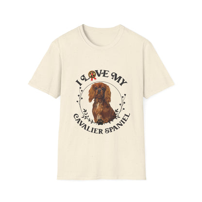 I Love My Cavalier Spaniel Unisex Softstyle T-Shirt