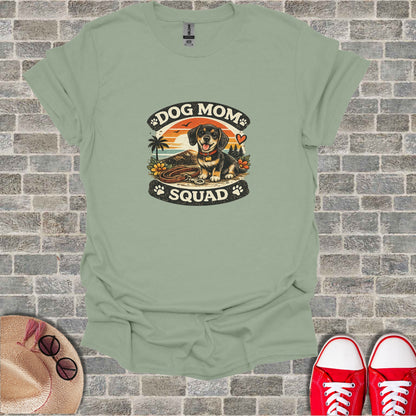 Dog Mom Squad Sunset Puppy Design Graphic product type