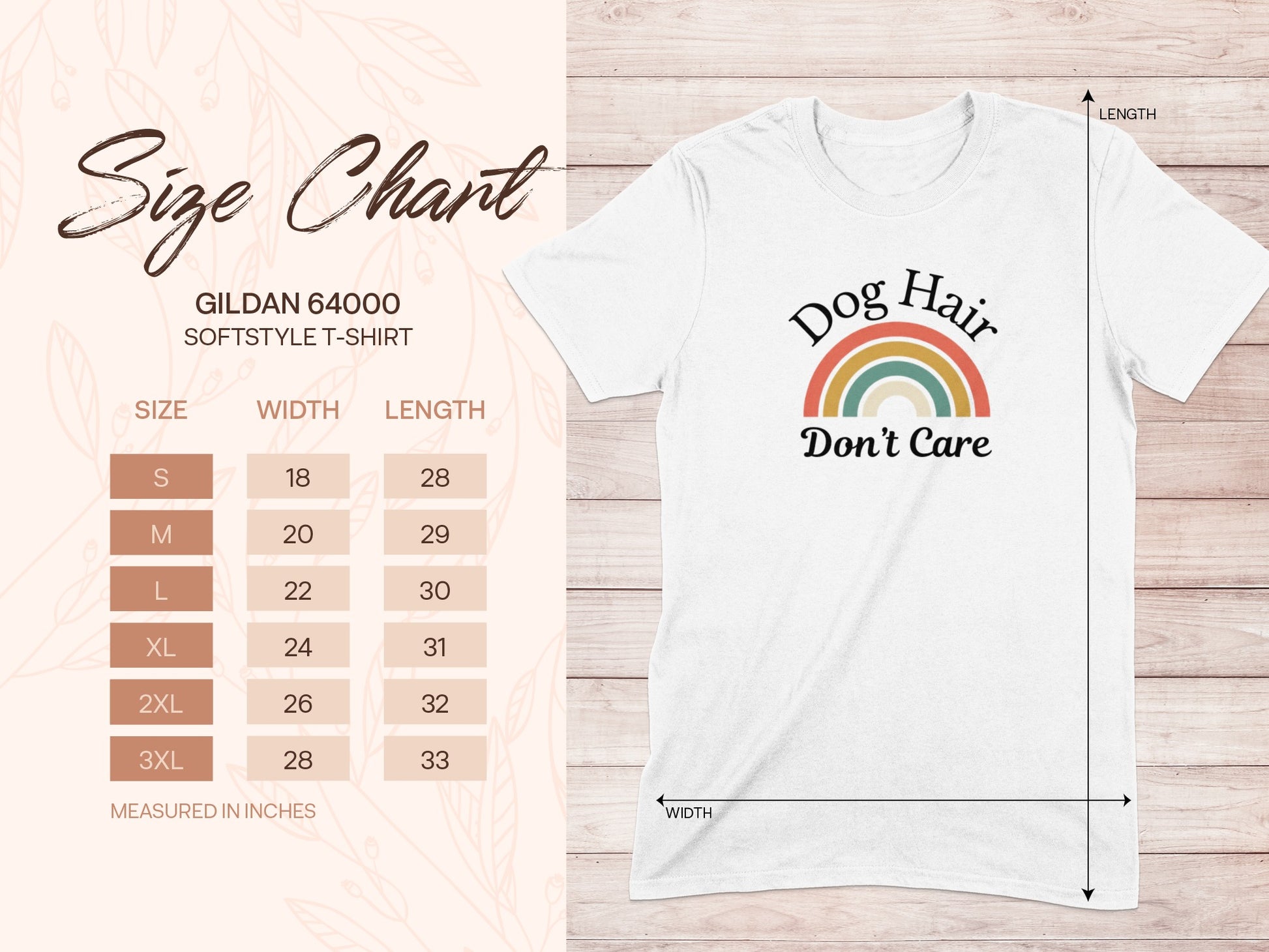 GILDAN 64000 SOFTSTYLE Dog Hair Don't Care T-SHIRT