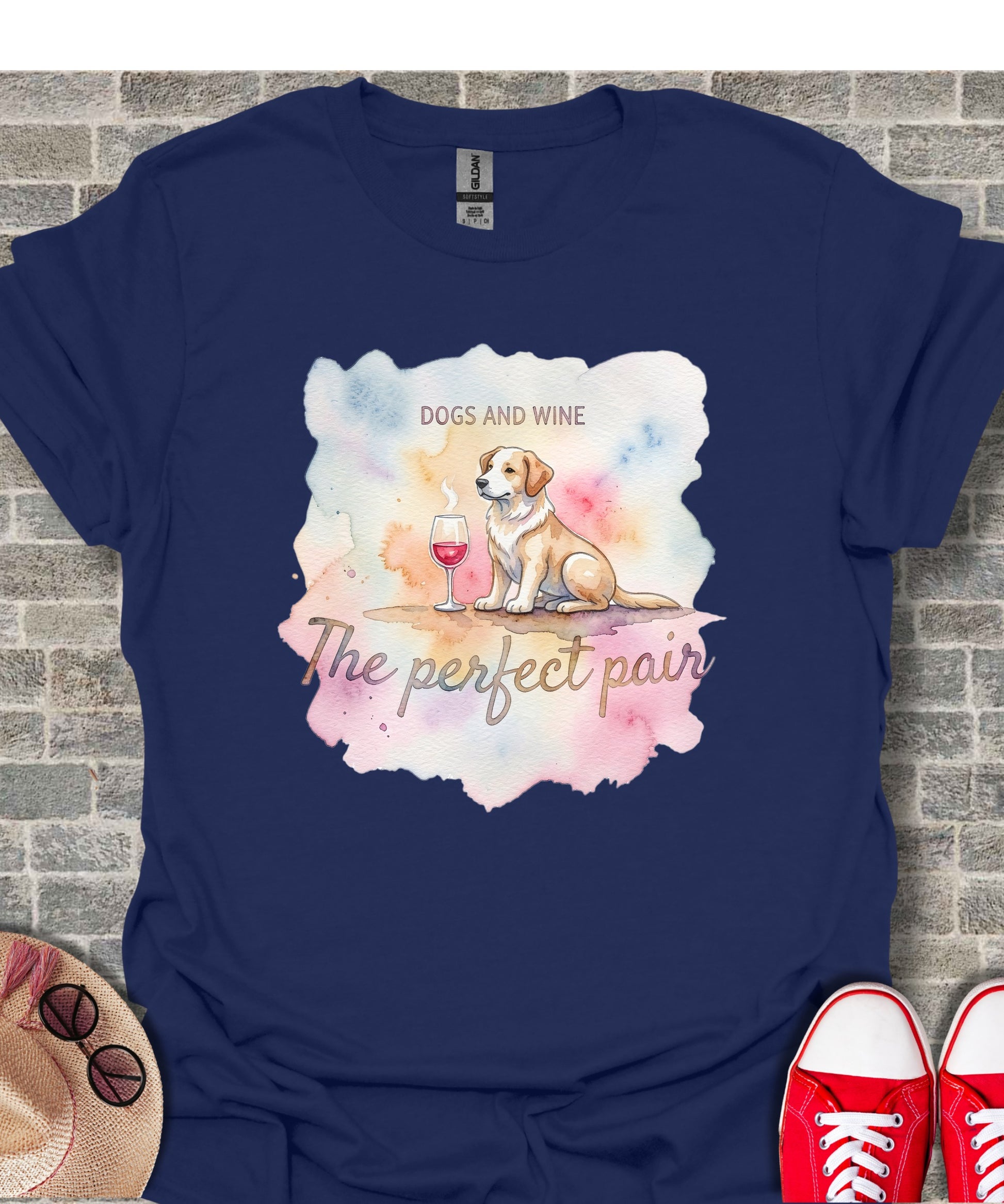 Dogs and Wine The Perfect Pair T-Shirt