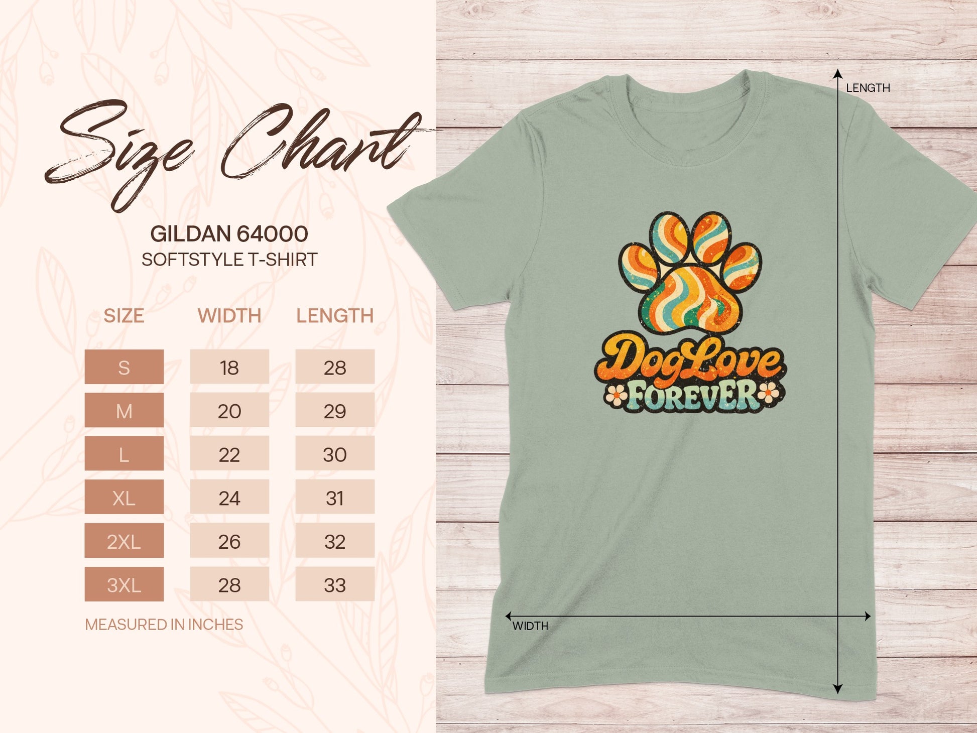 Gildan 64000 Softstyle Dog Love Forever T-Shirt product type