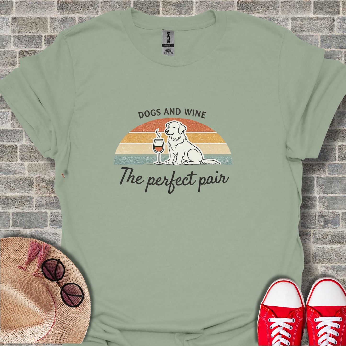 Dogs and Wine The Perfect Pair T-Shirt