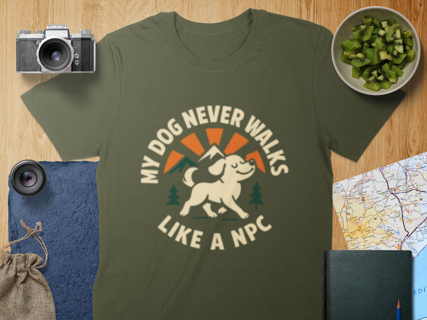My Dog Never Walks Like A NPC Graphic T-Shirt