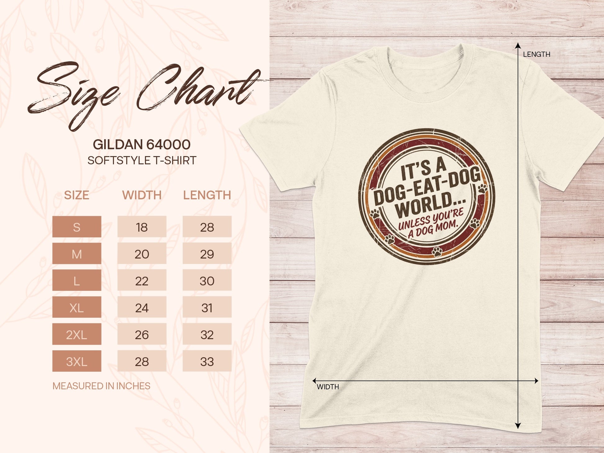 Gildan 64000 Dog-Eat-Dog World Dog Mom T-Shirt product type